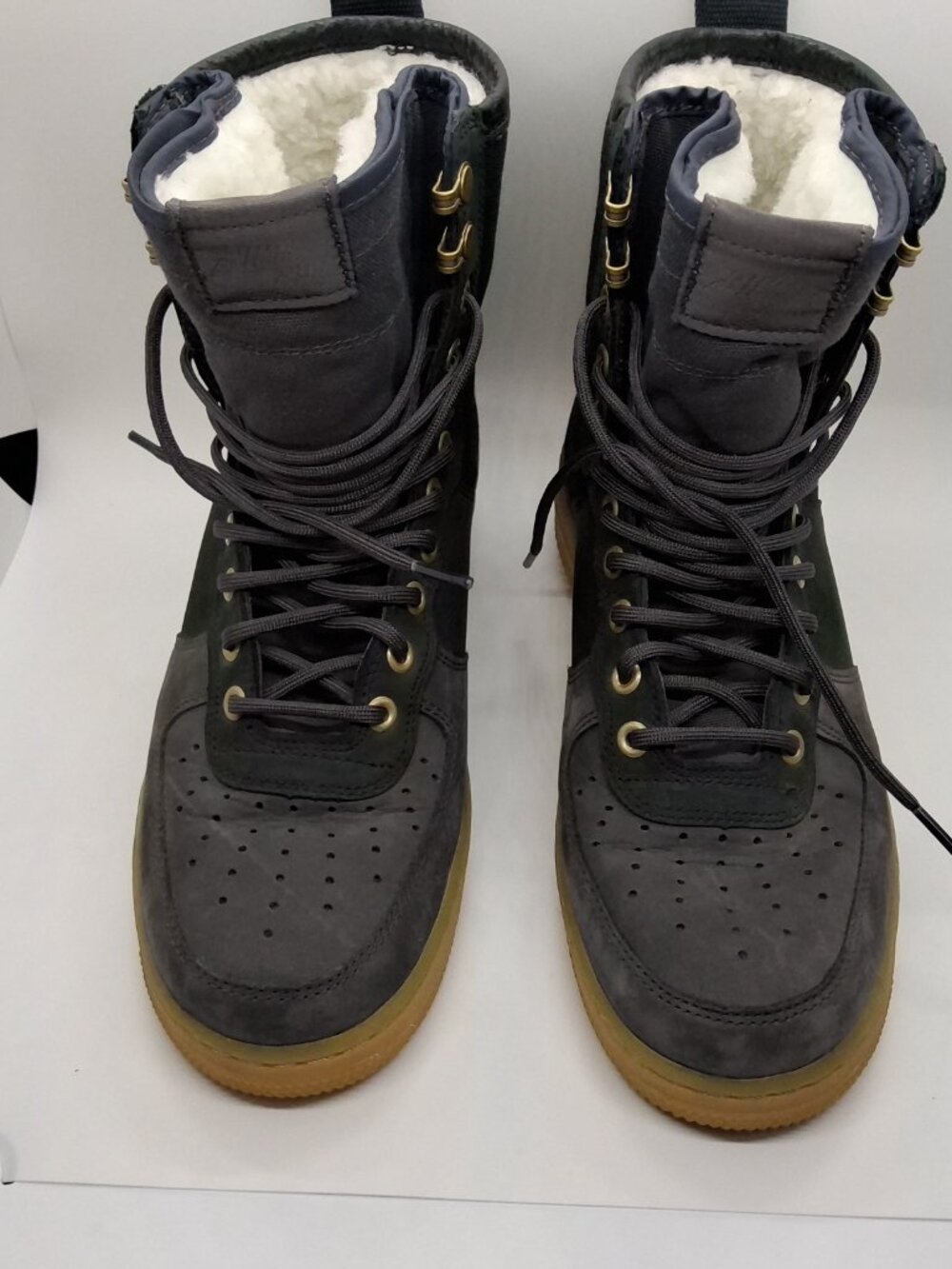 AF1 Nike SF Trainers Sneakers High Air Force Sherpa Size 8.5 Never Worn. No Box - Picture 9 of 16